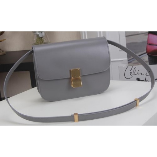 Celine Classic Box Flap Bag Cuir de veau C3369 Gris