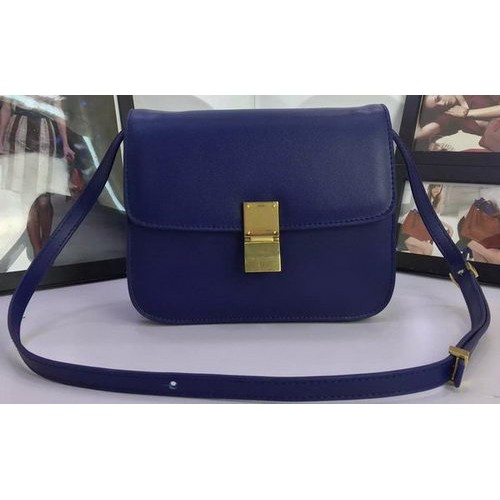 Celine Classic Box Flap Bag Cuir de veau C88008 Royal