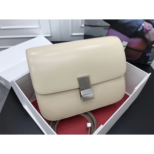 Celine Classic Box Flap Bag Original Cuir de veau 3378 Abricot