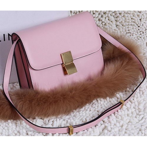 Celine Classic Box Petit Sac à Rabat Cuir de Veau C88007T Rose