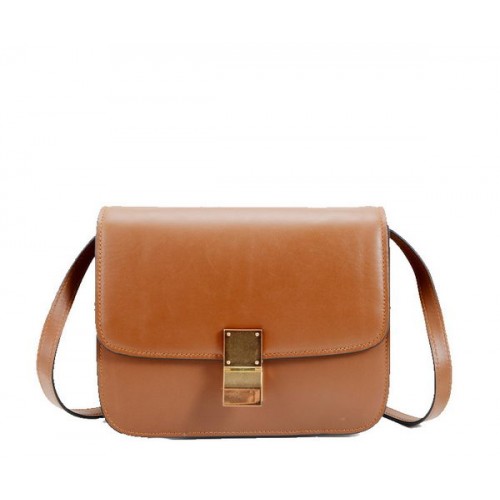Celine Classic Box Petit Sac à Rabat Cuir Lisse 11042 Blé