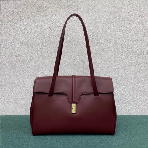 Celine GRAND SAC SOFT 16 EN CUIR DE VEAU GRAINÉ SOUPLE 194043 Bordeaux