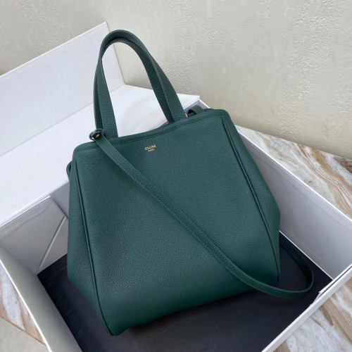 Celine GRAND SAC SOUPLE EN CUIR DE VEAU GRAINÉ SOUPLE 55825 vert noirâtre
