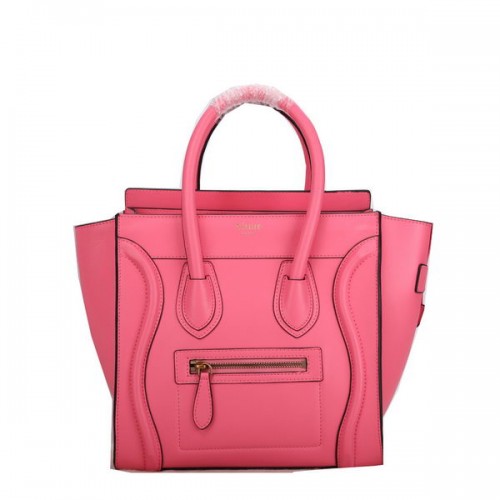 Celine Bagagerie Micro Sacs à Main Cuir Lisse C107 Rose