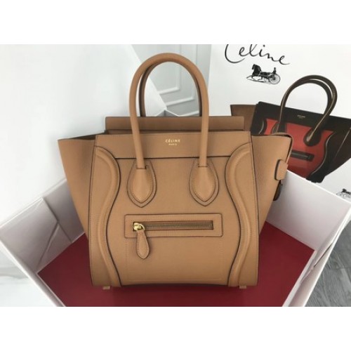 Celine Bagagerie Micro Tote Bag Original Cuir CLY33081M Abricot