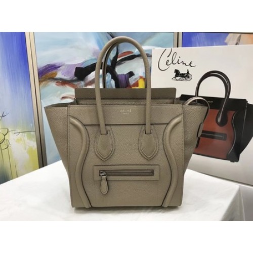 Celine Bagagerie Micro Tote Bag Original Cuir CLY33081M Kaki