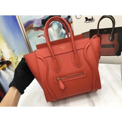 Celine Bagagerie Micro Sac fourre-tout Cuir d'origine CLY33081M Orange