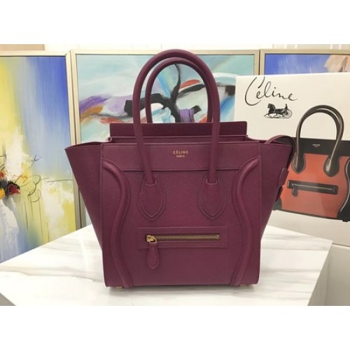 Celine Bagagerie Micro Sac fourre-tout Cuir d'origine CLY33081M Violet