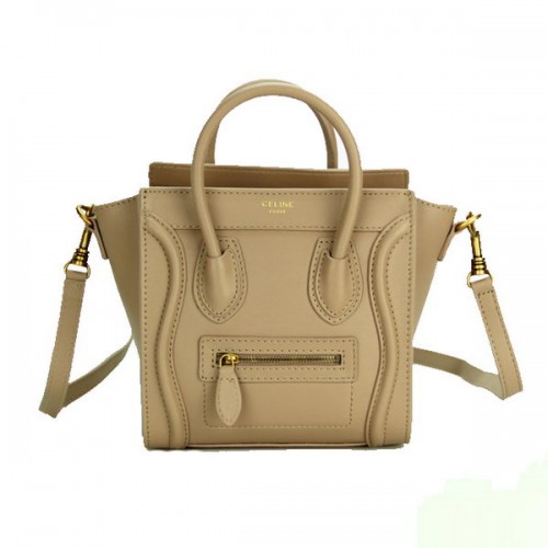 Celine Bagage Nano Sac Cuir Lisse CL88029 Kaki