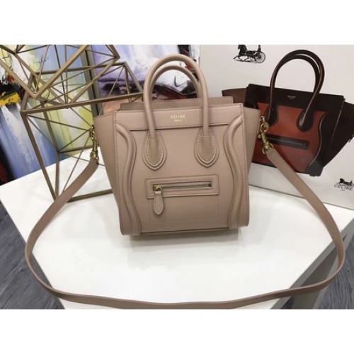 Celine Bagages Nano Tote Bag Original Cuir CC3560 Abricot