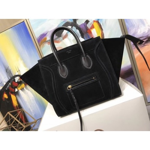 Celine Bagages Phantom Tote Bag Cuir Suédé CT3372 Noir