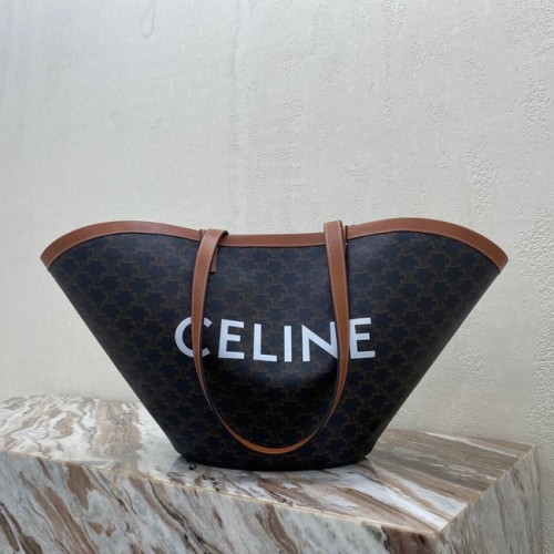 Celine SAC COUFFIN MOYEN EN TOILE TRIOMPHE IMPRIMÉ CELINE 196262 noir
