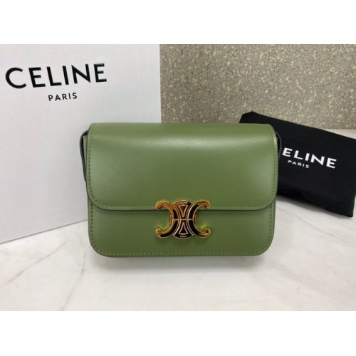 Celine MINI SAC CLASSIQUE EN CUIR DE VEAU BOX CL01503 vert