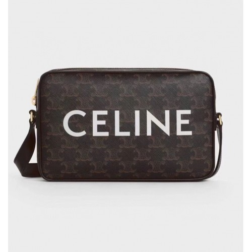 Celine MINI SAC FOLCO EN TOILE TRIOMPHE CL9450 noir