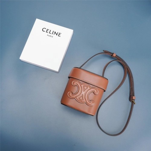 Celine MINI SAC TEEN CLASSIQUE EN CUIR DE VEAU BOX 199263 TAN