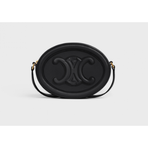 Celine SAC OVALE CUIR TRIOMPHE EN CUIR DE VEAU LISSE 198603 NOIR