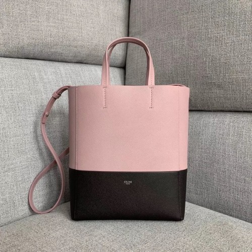 Celine Original Sac CABAS en Cuir 189813 Rose&Noir