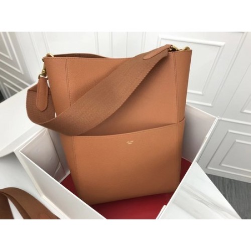 Celine SEAU SANGLE Sacs Cabas Cuir de Veau Original 3369 Marron