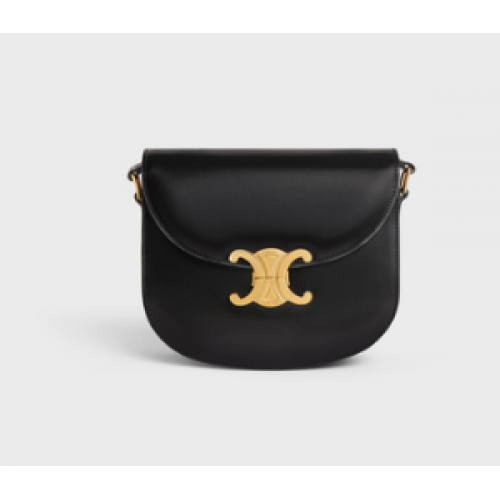 Celine TEEN BESACE TRIOMPHE EN CUIR DE VEAU BRILLANT 110413 NOIR