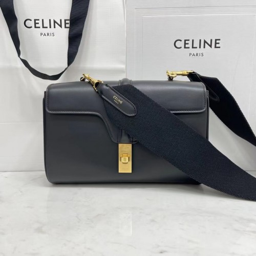 Celine TEEN SOFT 16 EN CUIR DE VEAU LISSE 196853 noir