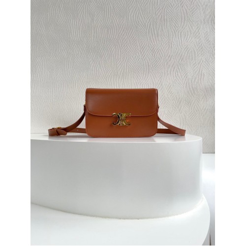 Celine SAC TEEN TRIOMPHE CUIR DE VEAU MINÉRAL C8006 Marron