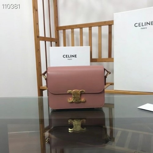 Celine SAC TEEN TRIOMPHE EN CUIR DE VEAU BRILLANT MINÉRAL 188423 rose