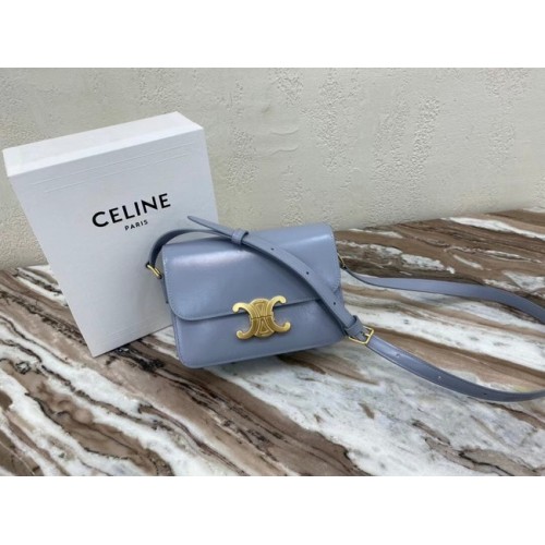 Celine SAC TEEN TRIOMPHE EN CUIR DE VEAU BRILLANT MINÉRAL 188423 violet