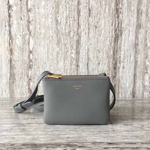 SAC Celine TRIO EN AGNEAU LISSE MINI 1920 gris