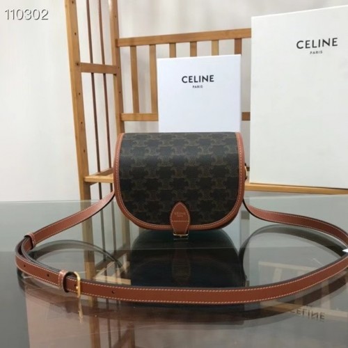 Celine SAC BANDOULIÈRE TRIOMPHE EN TOILE TRIOMPHE ET VEAU 191502 noir