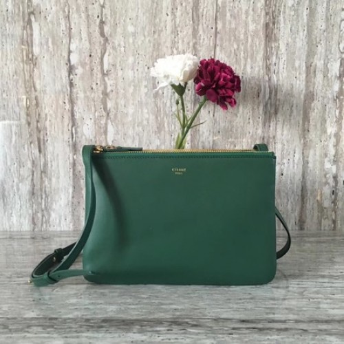 Celine mini Trio Crossbody Messenger Bag C55420 Vert