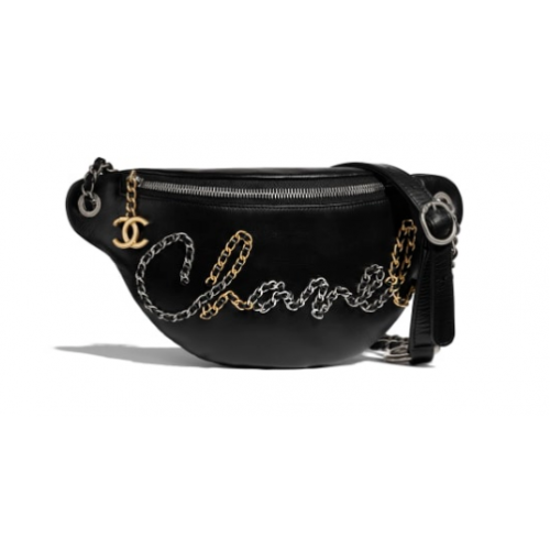 Chanel 19 Bodypack en cuir de mouton AS1783 noir