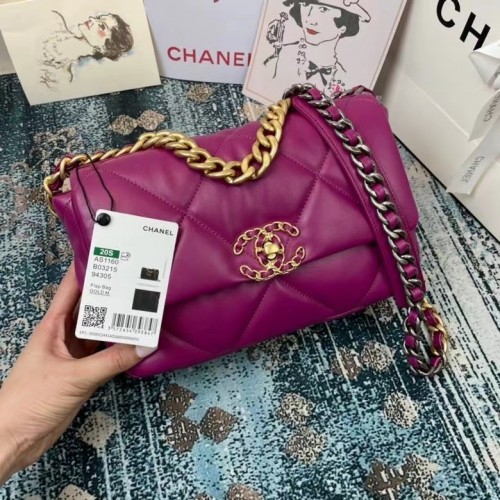 Sac à rabat Chanel 19 AS1160 AS1161 AS1162 violet