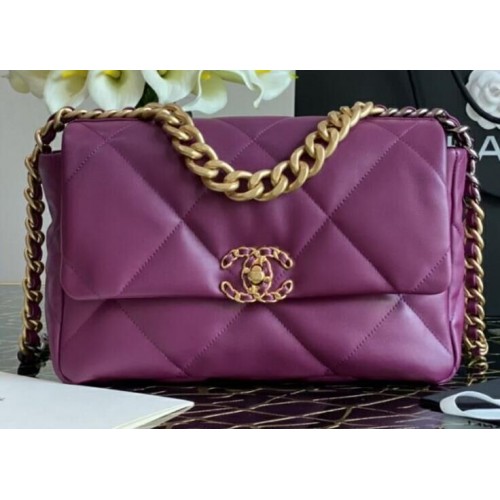 Sac à rabat Chanel 19 AS1160 violet