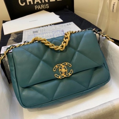 Sac à rabat Chanel 19 AS1160 vert drak