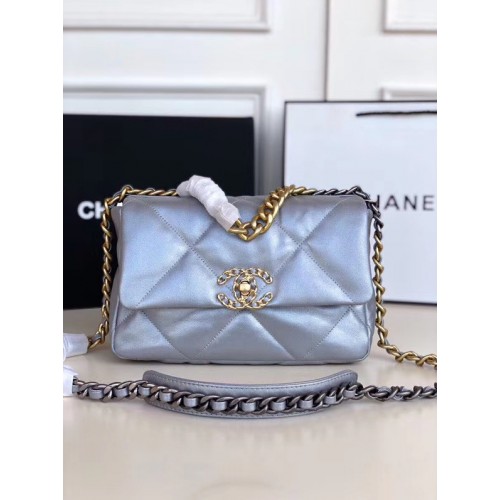 Sac à rabat Chanel 19 AS1160 argent