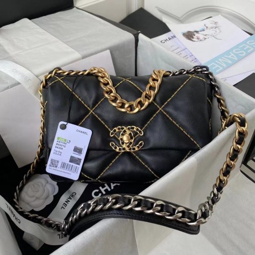 Sac à rabat Chanel 19 AS1160A noir