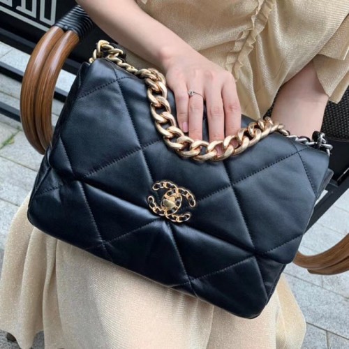 Sac à rabat Chanel 19 AS1161 noir