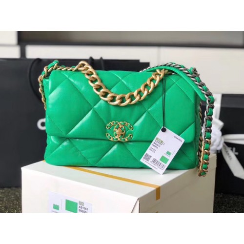 Sac à rabat Chanel 19 AS1161 vert