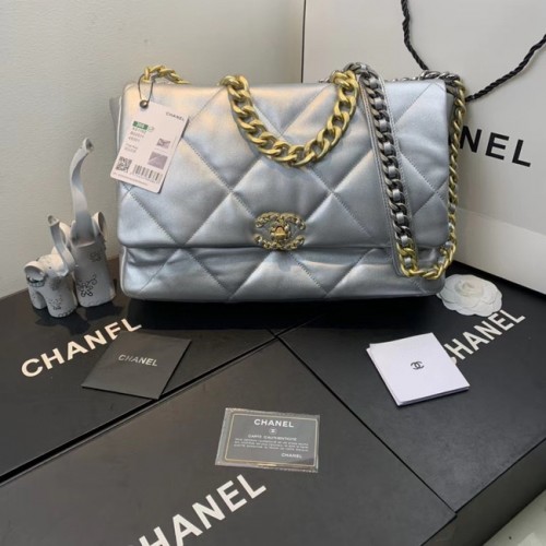 Sac à rabat Chanel 19 AS1161 argent