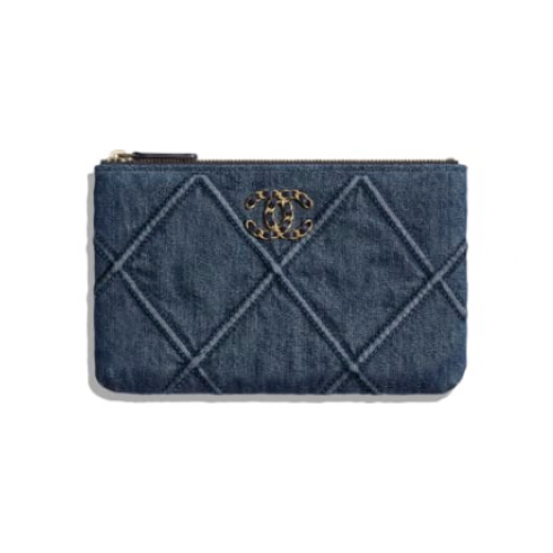 Petit sac cabine Chanel 19 AP1059 bleu