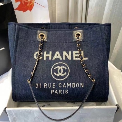 Chanel 19SS Sac cabas A67001 bleu roi