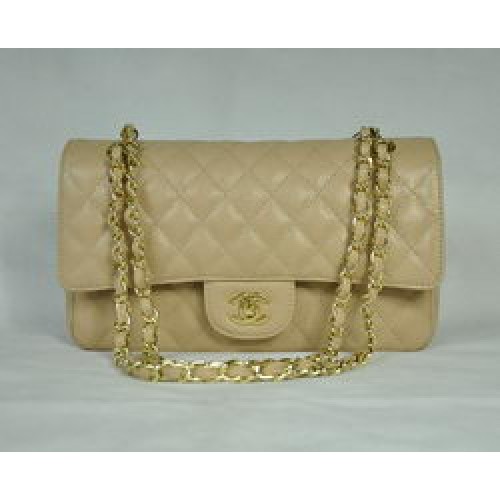 Chanel 2.55 Sac à rabat matelassé 1112 Abricot avec quincaillerie dorée
