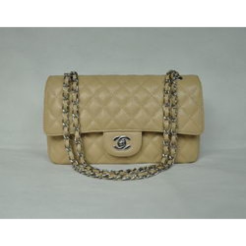 Chanel 2.55 Sac à rabat matelassé 1112 Abricot avec quincaillerie argentée