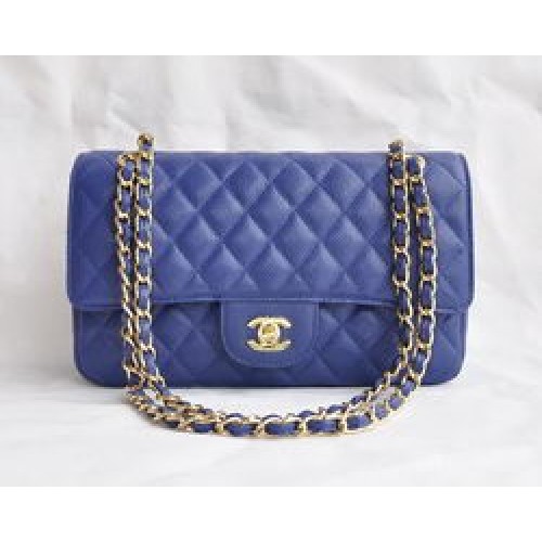 Chanel 2.55 Sac à rabat matelassé 1112 Bleu profond avec quincaillerie dorée
