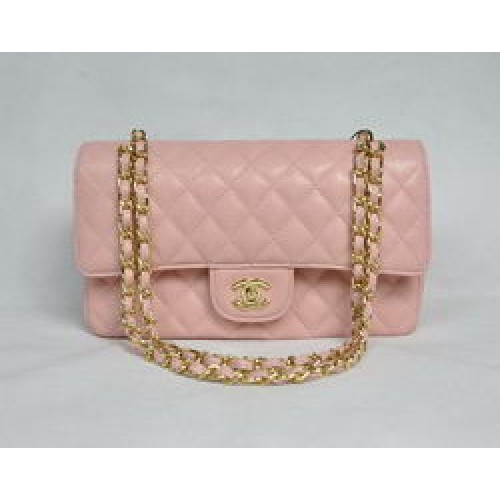 Chanel 2.55 Sac à rabat matelassé 1112 Rose avec quincaillerie dorée