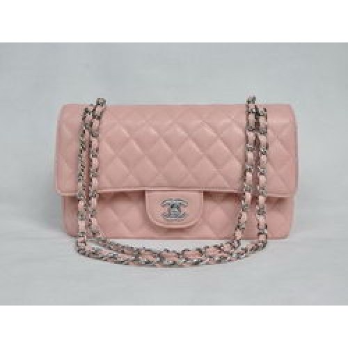 Chanel 2.55 Sac à rabat matelassé 1112 Rose avec quincaillerie argentée