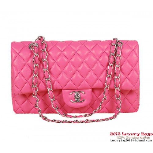 Chanel Série 2.55 Sac Rose En Cuir De Mouton 1112 Argent