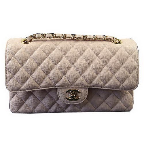 Sacs Chanel Série 2.55 Cuir Motif Cannage Rose CFA1112 Doré