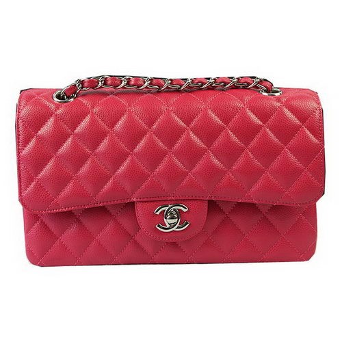 Chanel Série 2.55 Sacs Rose Cannage Motif Cuir CFA1112 Argent