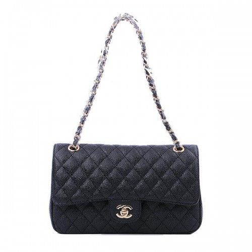 Chanel 2.55 Series Classic Flap Bag 1112 Noir Cannage Motif Or